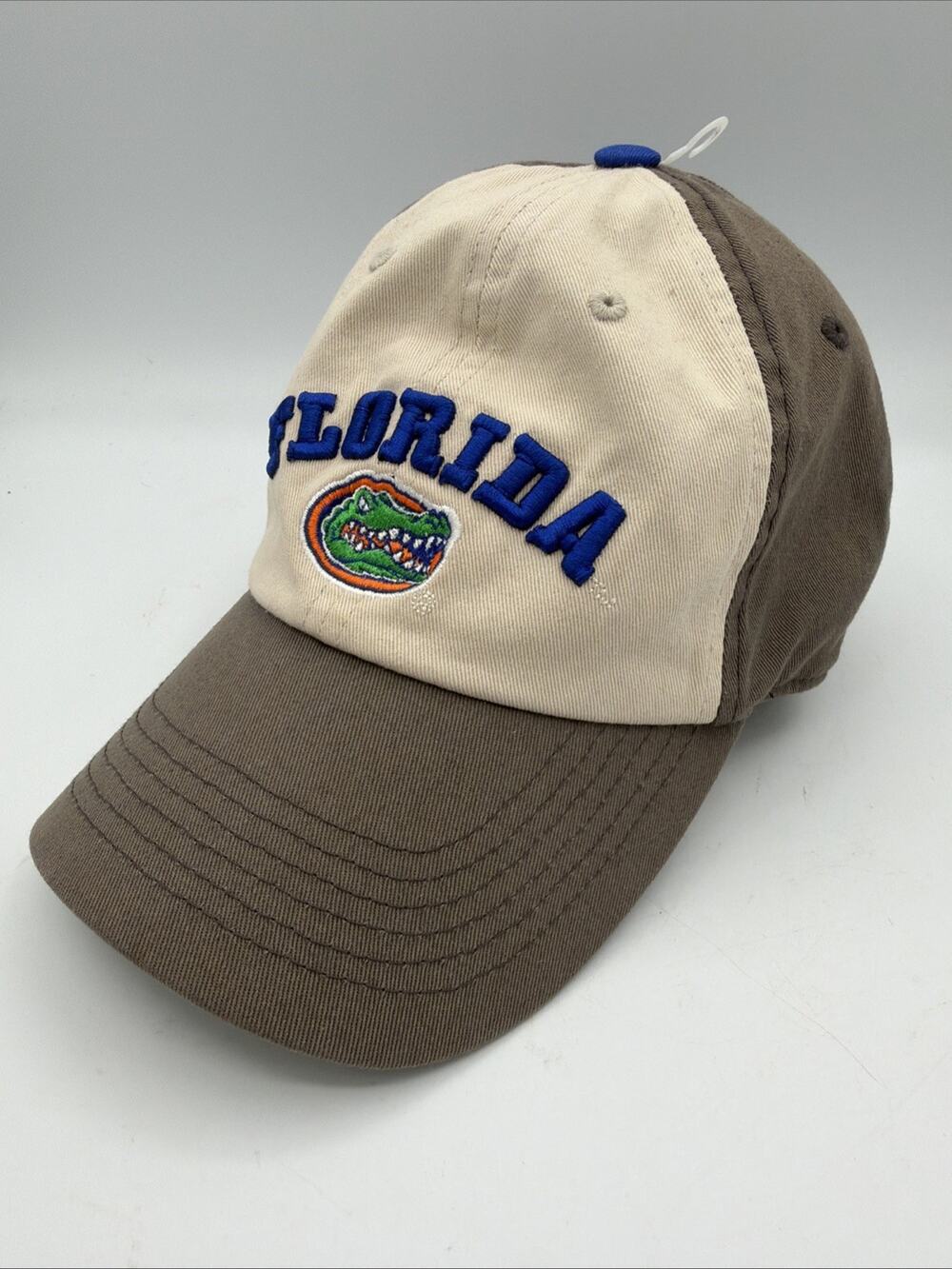 NWT Florida Gators Hat Cap Strap Back NCAA Dad Cap Embroidered Cotton Beige BRN